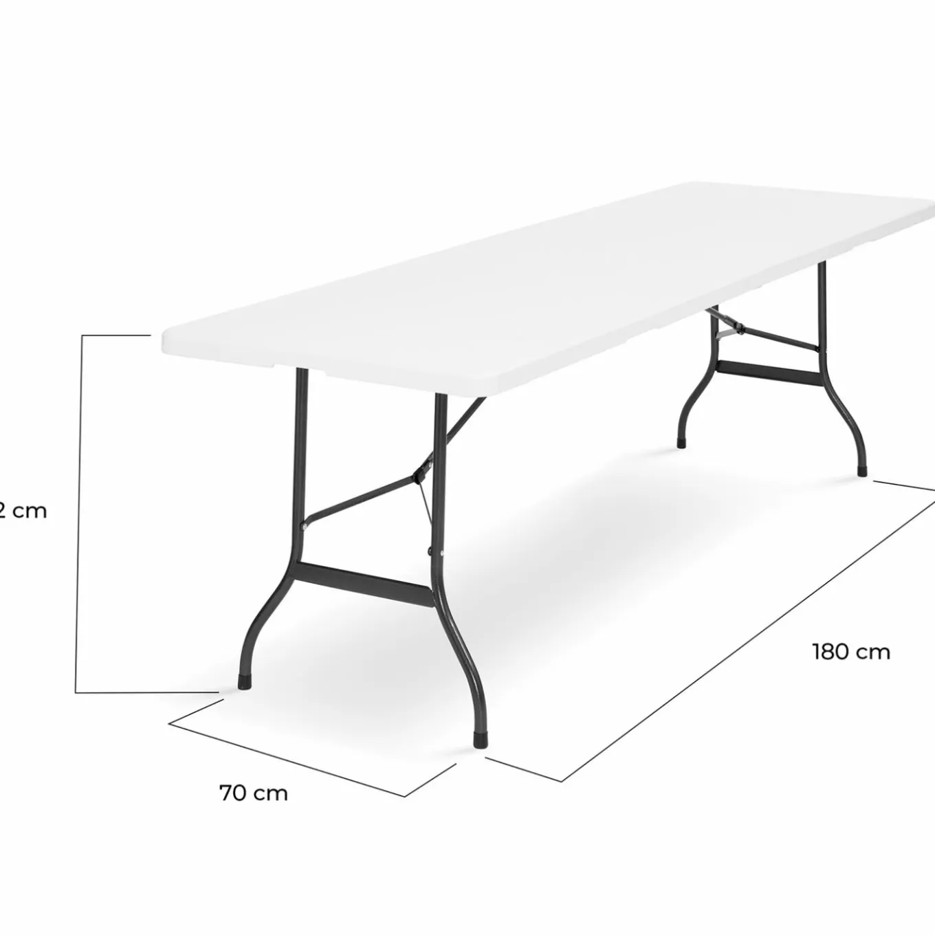 IDMarket Tables pliantes d'extérieur 180 cm blanche* Mobilier Pliant D'Appoint