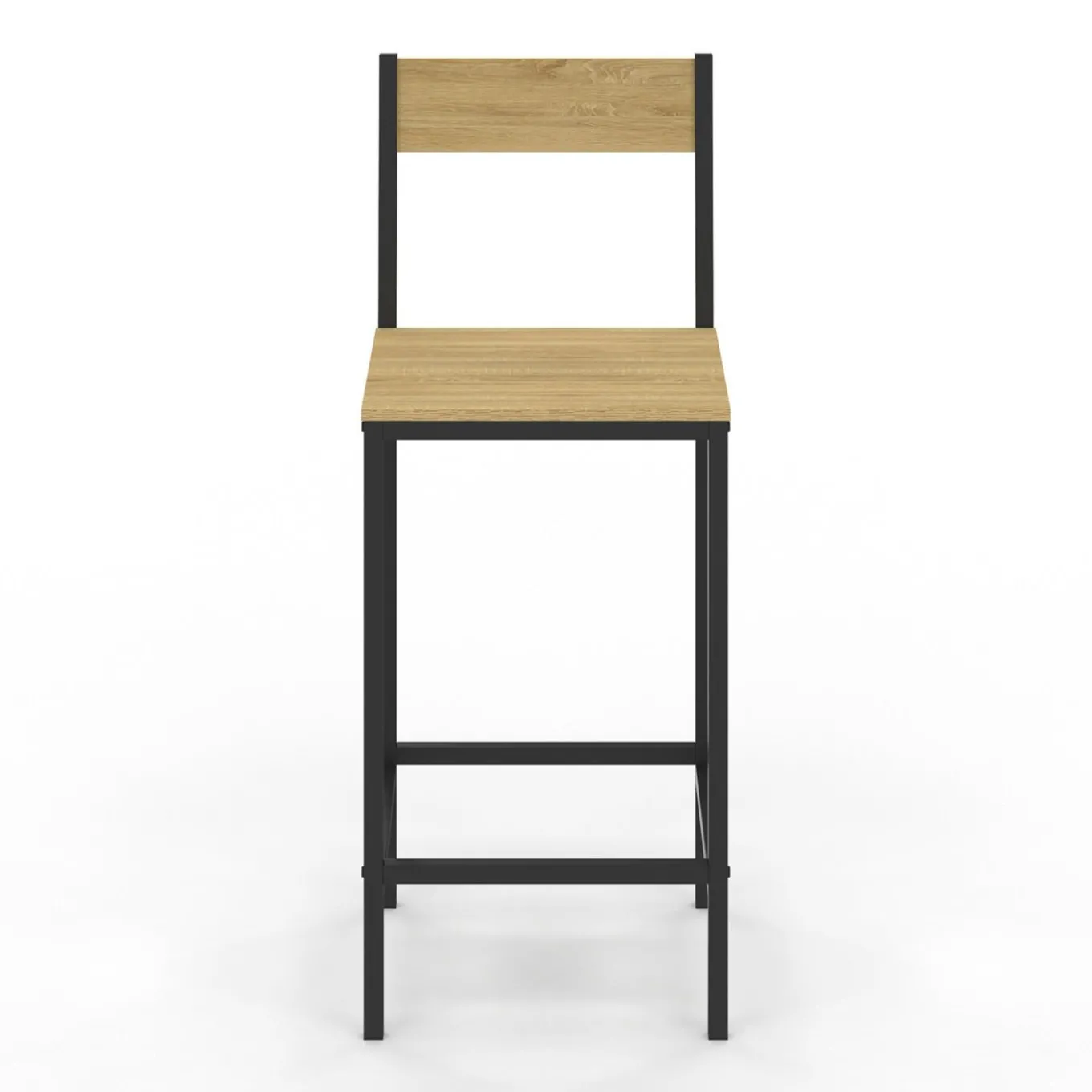 IDMarket Tabourets de bar avec dossier design industriel* Collection Industrielle|Tabourets De Bar