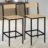 IDMarket Tabourets de bar avec dossier chaise de cuisine style industriel* Tabourets De Bar|Chaises De Bar
