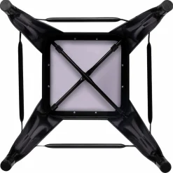 IDMarket Tabourets de bar bois et métal noir empilables x4* Collection Métal|Collection Industrielle