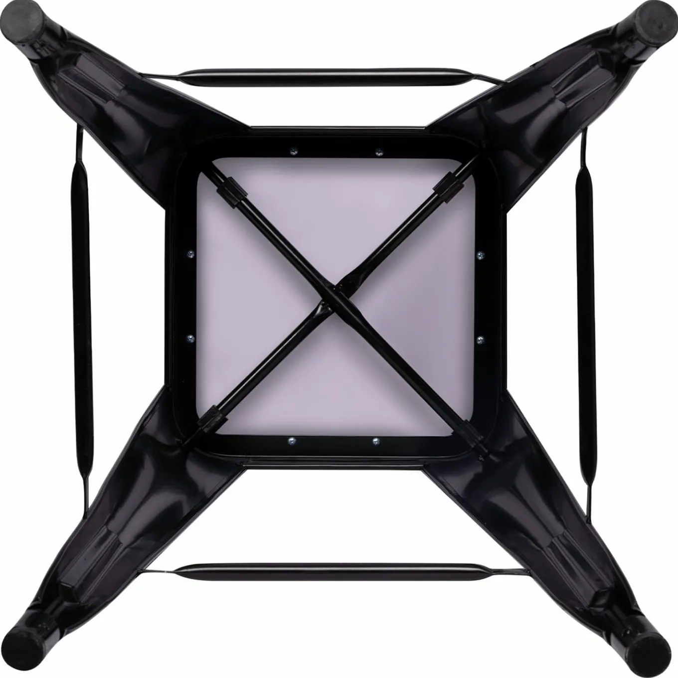 IDMarket Tabourets de bar bois et métal noir empilables x4* Collection Métal|Collection Industrielle