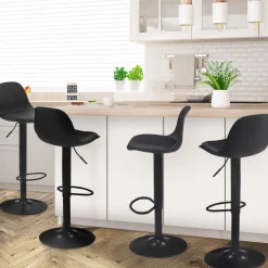IDMarket Tabourets de bar design noirs* Collection Contemporaine|Tabourets De Bar