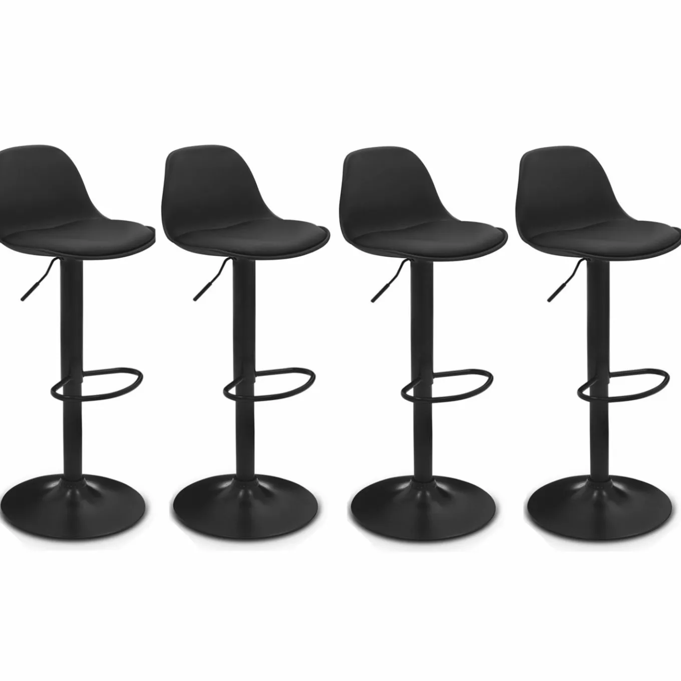 IDMarket Tabourets de bar design noirs* Collection Contemporaine|Tabourets De Bar