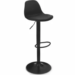 IDMarket Tabourets de bar design noirs* Collection Contemporaine|Tabourets De Bar
