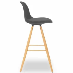 IDMarket Tabourets de bar mix color gris, blanc et noir : lot de 4* Collection Scandinave|Tabourets De Bar