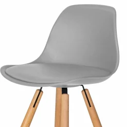 IDMarket Tabourets de bar mix color gris, blanc et noir : lot de 4* Collection Scandinave|Tabourets De Bar