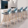 IDMarket Tabourets de bar scandinaves bleu patchwork* Collection Scandinave|Chaises De Bar