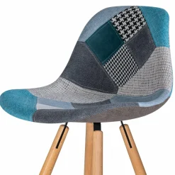 IDMarket Tabourets de bar scandinaves bleu patchwork* Collection Scandinave|Chaises De Bar