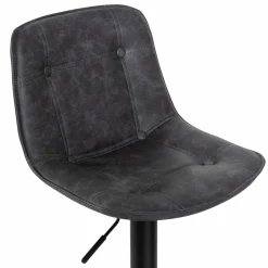 IDMarket Tabourets réglables en hauteur gris* Collection Vintage|Tabourets De Bar