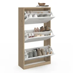 IDMarket Étagère à chaussures 3 portes* Meubles Hauts|Petits Meubles