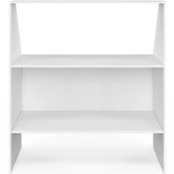 IDMarket Étagère sous pente blanche 2 niveaux* Meubles Blancs|Meubles En Bois