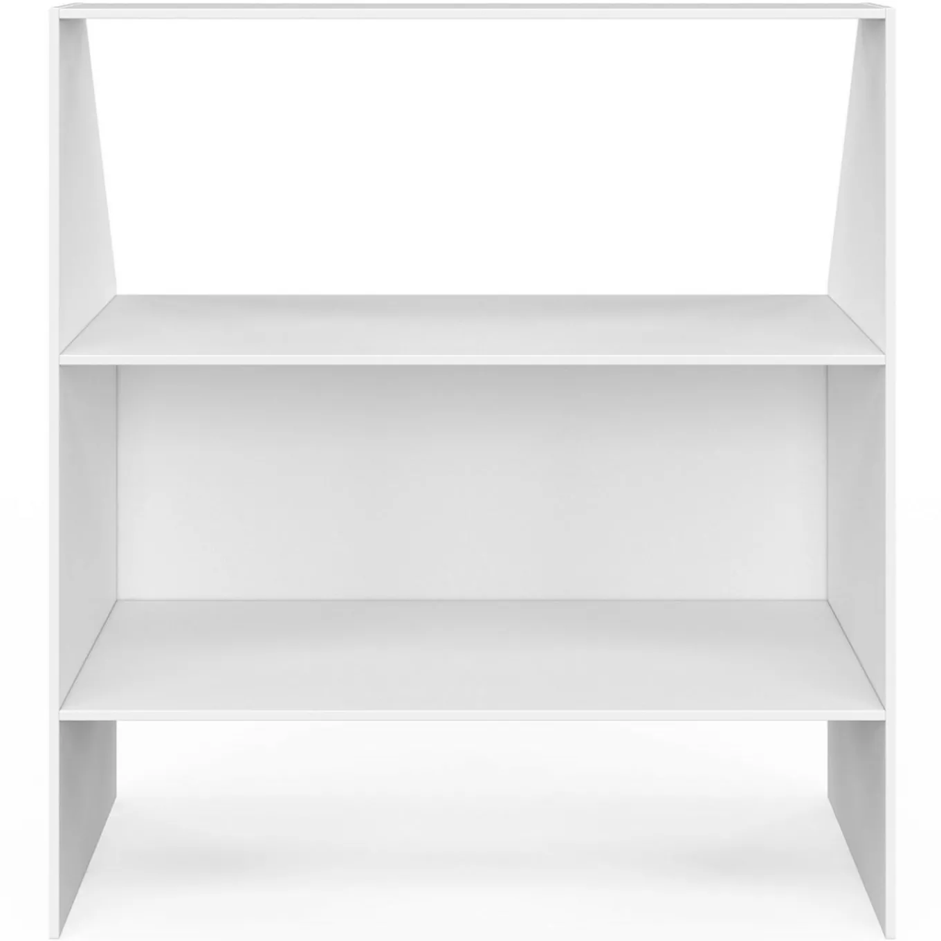 IDMarket Étagère sous pente blanche 2 niveaux* Meubles Blancs|Meubles En Bois