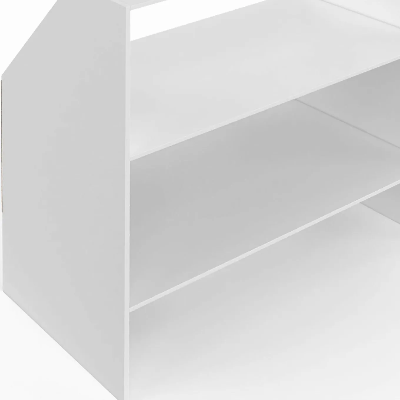 IDMarket Étagère sous pente blanche 2 niveaux* Meubles Blancs|Meubles En Bois