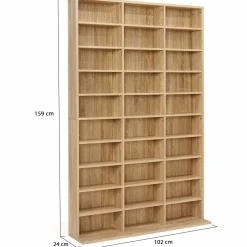 IDMarket Étagère bibliothèque 30 cases modulables effet bois* Meubles Hauts|Meubles En Bois