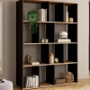 IDMarket Étagère bibliothèque 4 niveaux noir et effet bois 143 cm* Etagères
