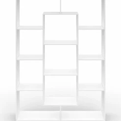 IDMarket Étagère bibliothèque blanche 143 cm 11 compartiments* Collection Design|Collection Agencement Magasin