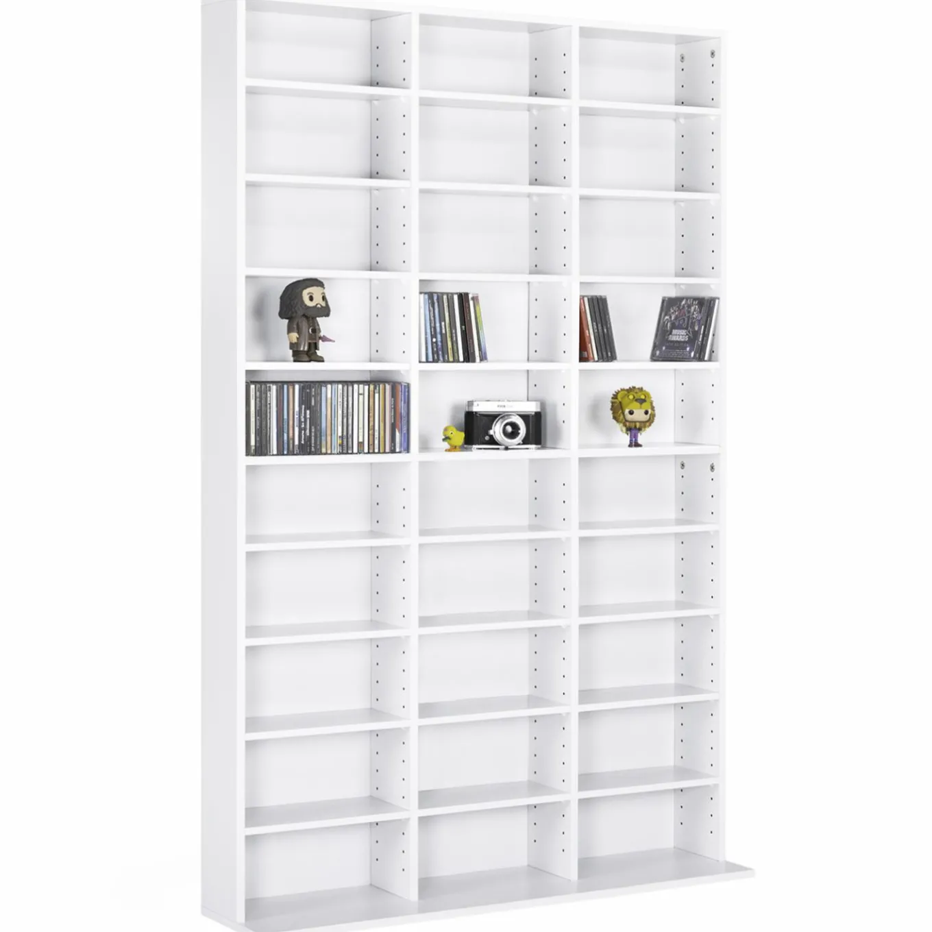 IDMarket Étagère bibliothèque bois blanc 30 cases modulables* Meubles Hauts|Meubles Blancs