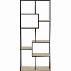 IDMarket Étagère bibliothèque design industriel 161 cm 8 niveaux asymétrique* Collection Agencement Magasin|Collection Télétravail