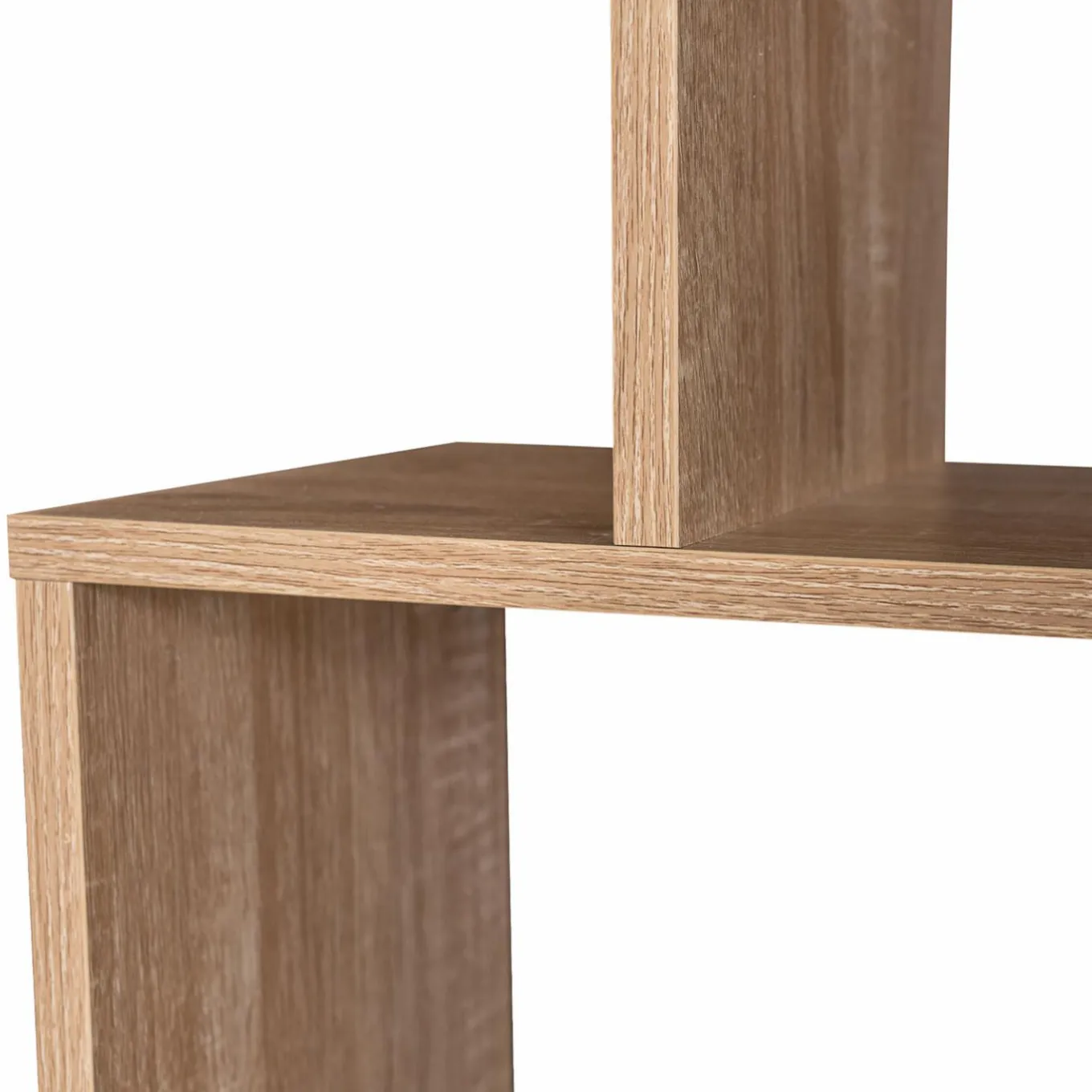 IDMarket Étagère bois imitation hêtre en S 6 niveaux* Meubles Hauts|Meubles En Bois