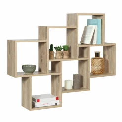 IDMarket Étagère cube murale bois 1m* Décoration Et Accessoires|Collection Agencement Magasin