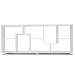 IDMarket Étagère de salon moderne en bois blanc* Meubles Bas|Meubles Blancs