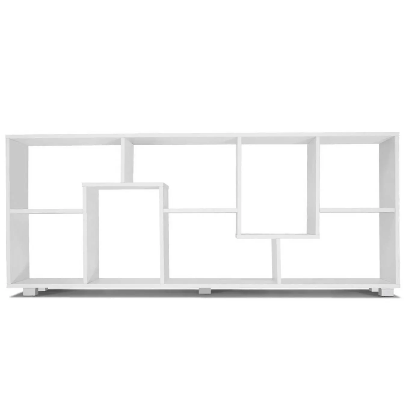 IDMarket Étagère de salon moderne en bois blanc* Meubles Bas|Meubles Blancs