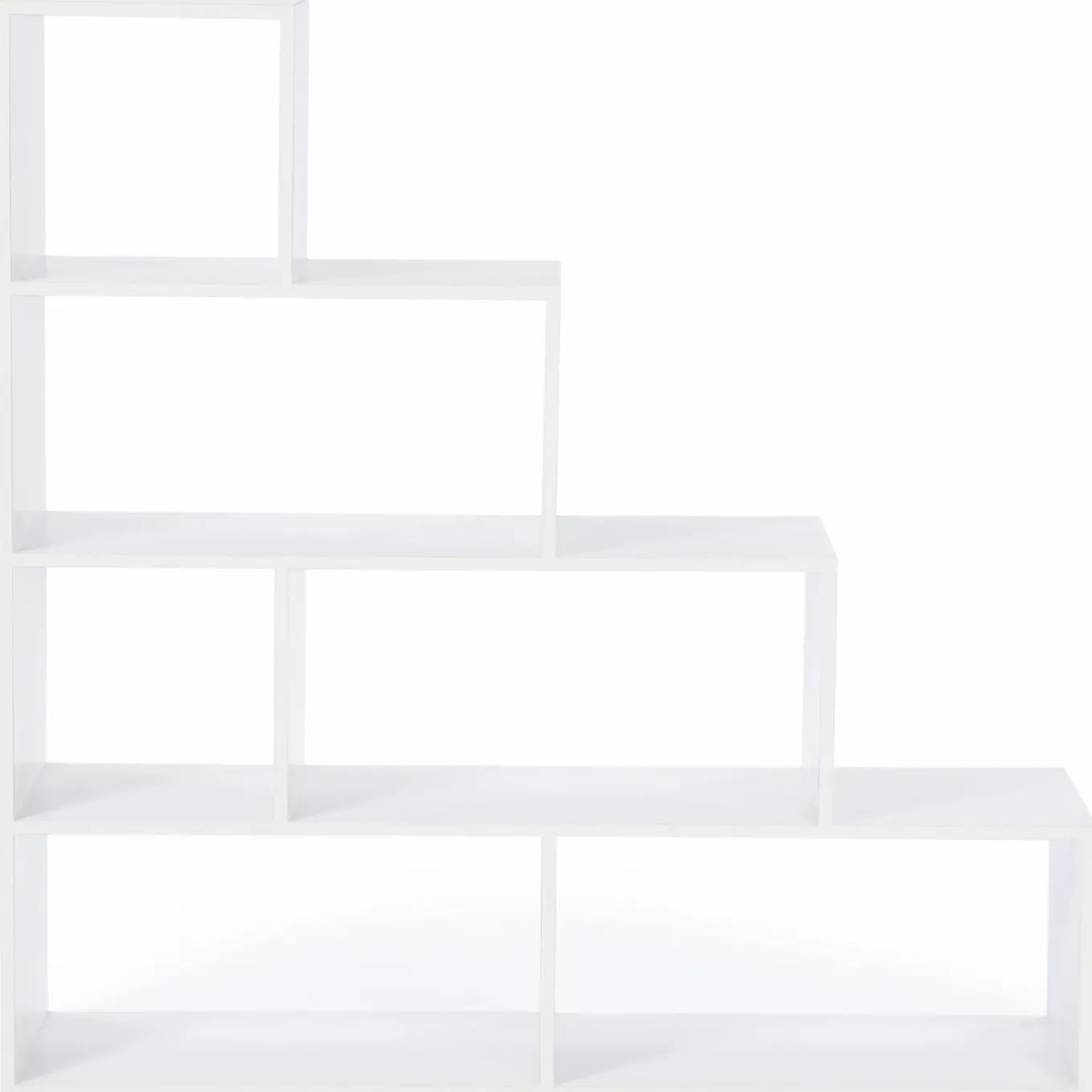 IDMarket Étagère escalier blanche* Meubles Blancs|Collection Télétravail