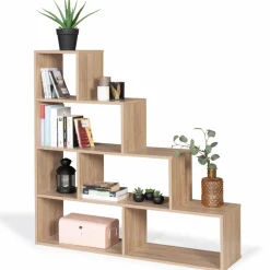 IDMarket Étagère escalier bois façon hêtre* Meubles Hauts|Meubles En Bois
