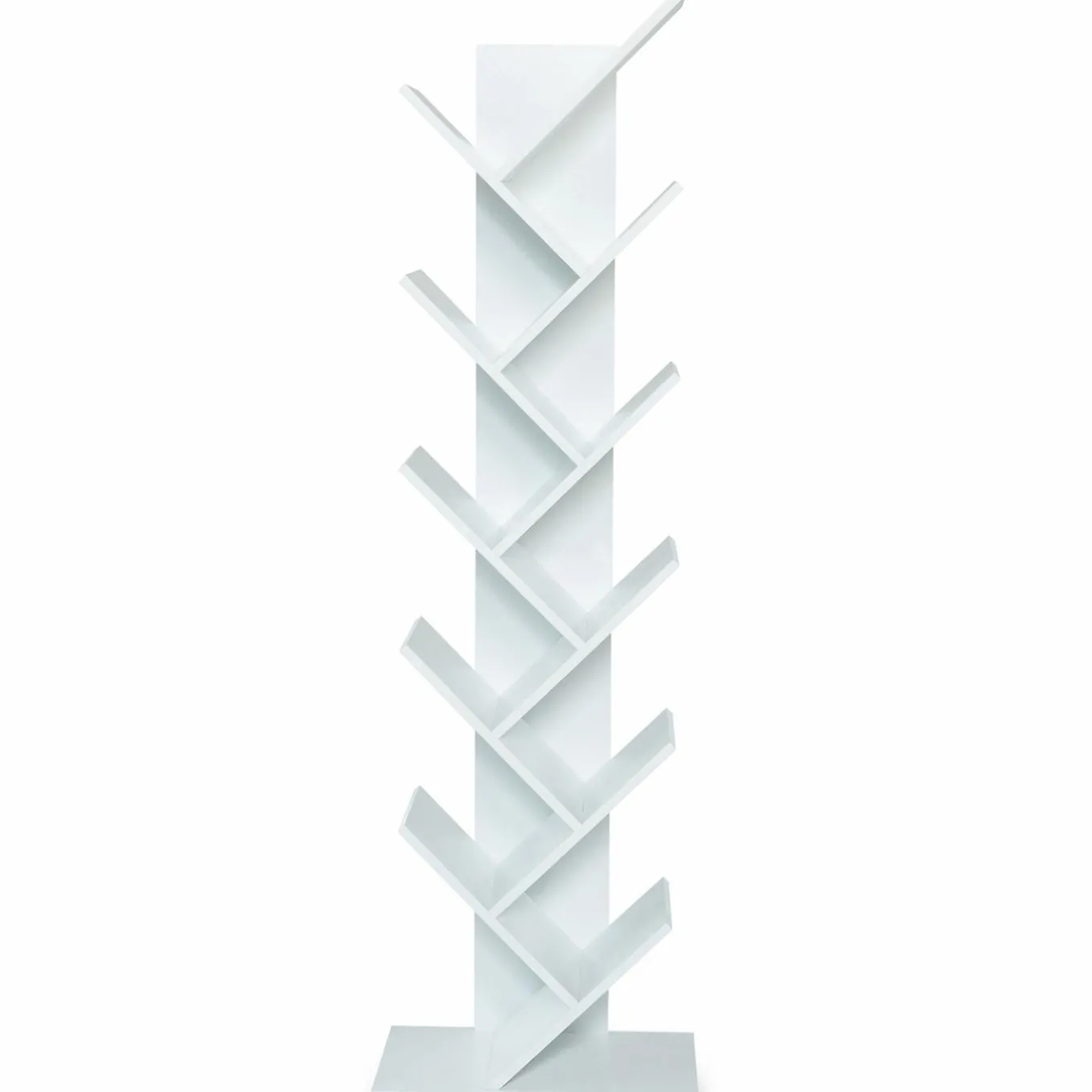 IDMarket Étagère murale arbre 10 niveaux blanche* Meubles Hauts|Meubles Blancs
