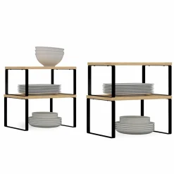 IDMarket Étagères de rangement pour placard : lot de 4* Accessoires Salle De Bain|Dessertes Et Éléments De Cuisine