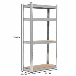 IDMarket Étagères modulables charges lourdes en métal 150 cm* Etagères Charges Lourdes|Meubles Bricolage Et Rayonnage