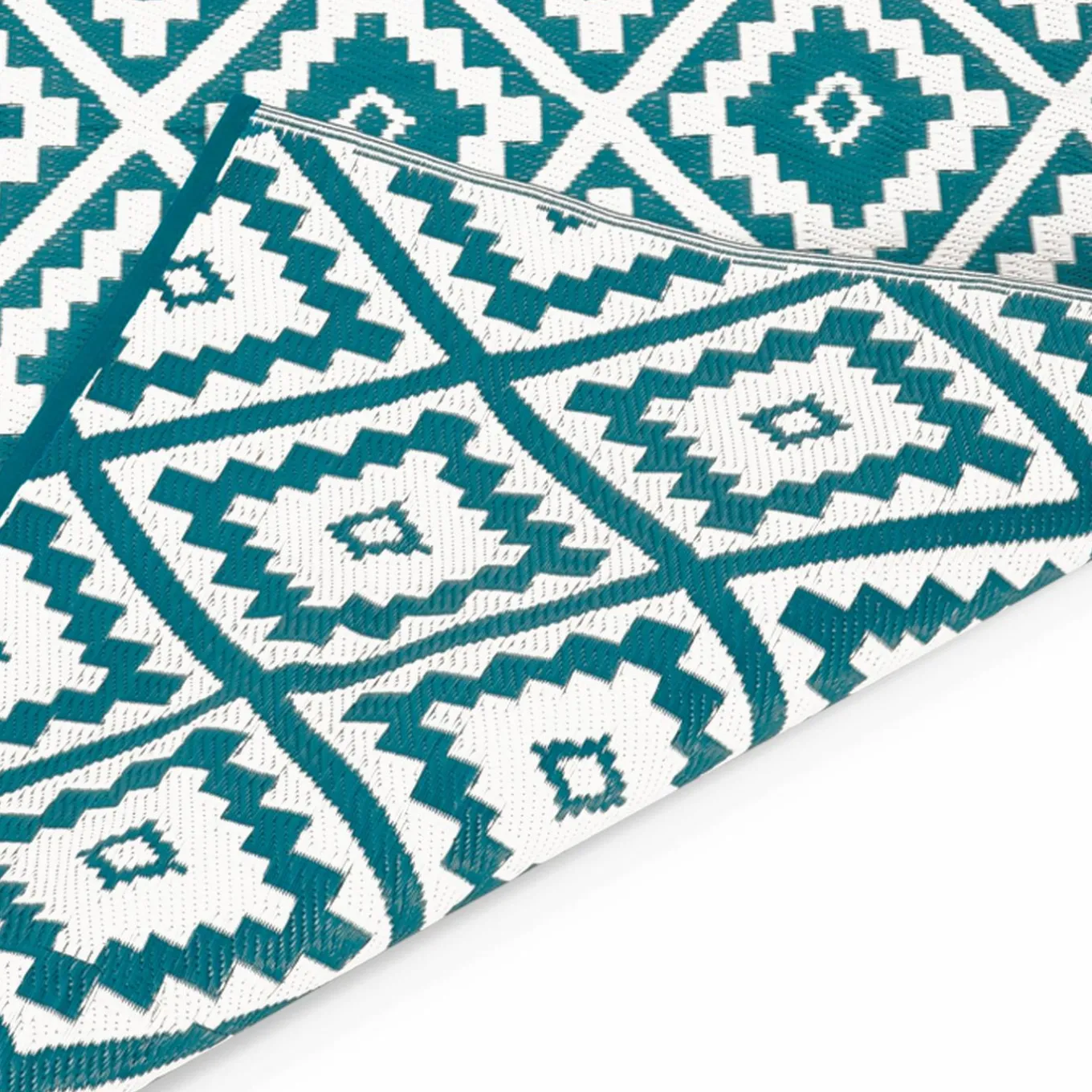 IDMarket Tapis bleu canard pour terrasse et extérieur* Revêtement Sol Extérieur