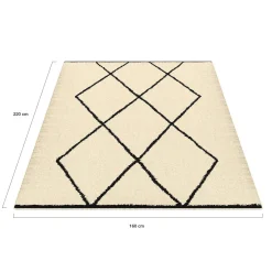 IDMarket Tapis d'intérieur rectangle à motifs berbère 160 x 220 cm* Décoration Et Accessoires