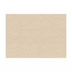 IDMarket Tapis d'intérieur rectangle à motifs circulaire beige 160 x 220 cm* Décoration Et Accessoires