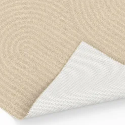 IDMarket Tapis d'intérieur rectangle à motifs circulaire beige 160 x 220 cm* Décoration Et Accessoires