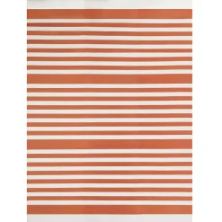 IDMarket Tapis extérieur à rayures terracotta 270x370cm* Revêtement Sol Extérieur