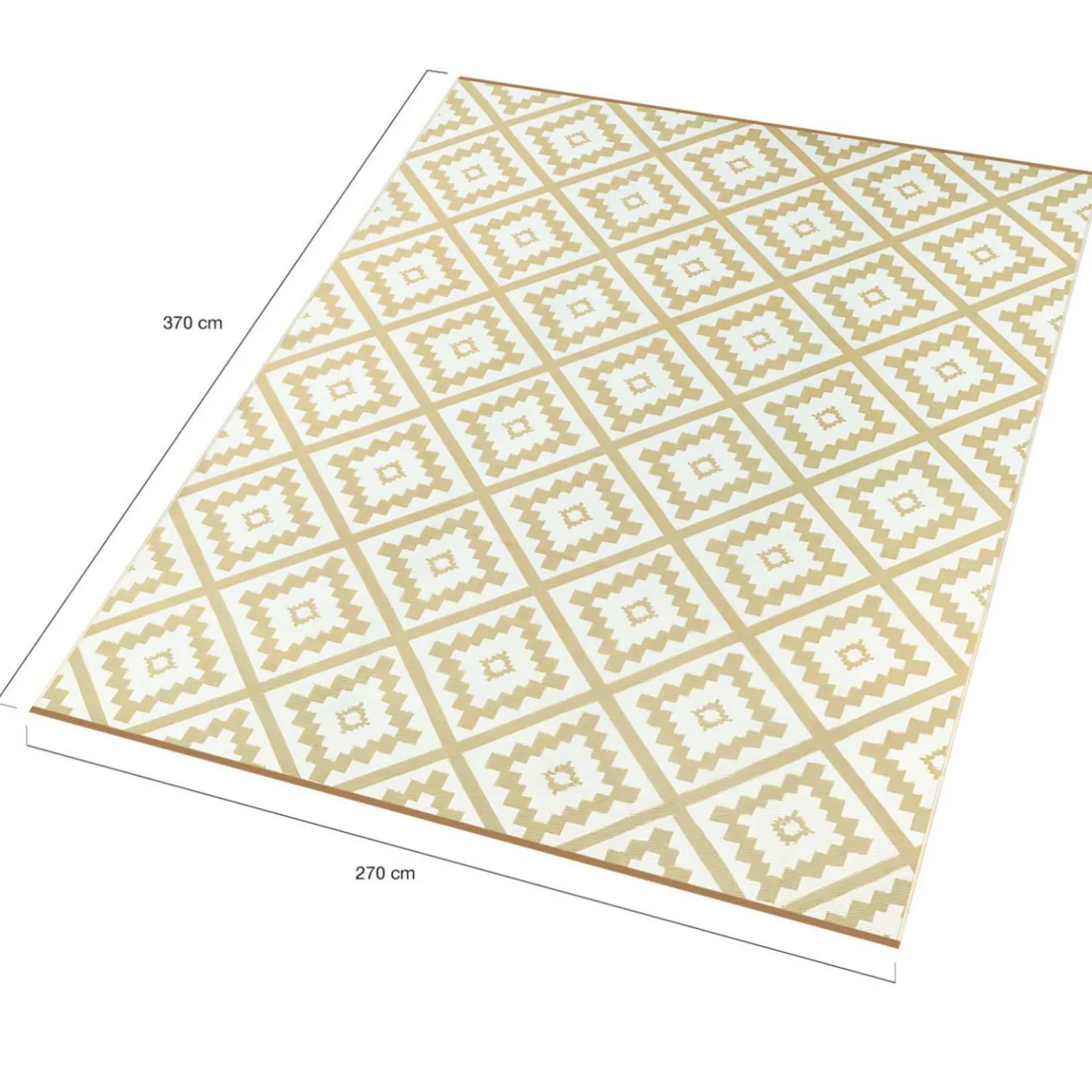 IDMarket Tapis extérieur beige 270x370cm* Revêtement Sol Extérieur