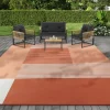 IDMarket Tapis extérieur terracotta à formes géométriques* Revêtement Sol Extérieur