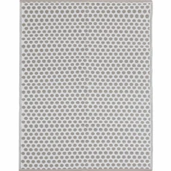 IDMarket Tapis extérieur terrasse motifs ronds beiges et blancs 180 x 280 cm* Revêtement Sol Extérieur