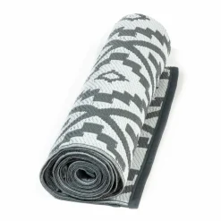 IDMarket Tapis extérieur terrasse motifs géométriques gris et blanc 160 x 260 cm* Revêtement Sol Extérieur