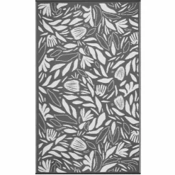 IDMarket Tapis extérieur 180x280 cm gris et blanc* Revêtement Sol Extérieur