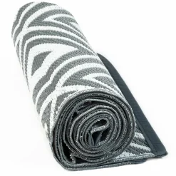 IDMarket Tapis jardin motifs géométriques gris et blanc 180 x 280 cm* Revêtement Sol Extérieur