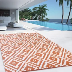 IDMarket Tapis terracota pour extérieur et terrasse* Revêtement Sol Extérieur