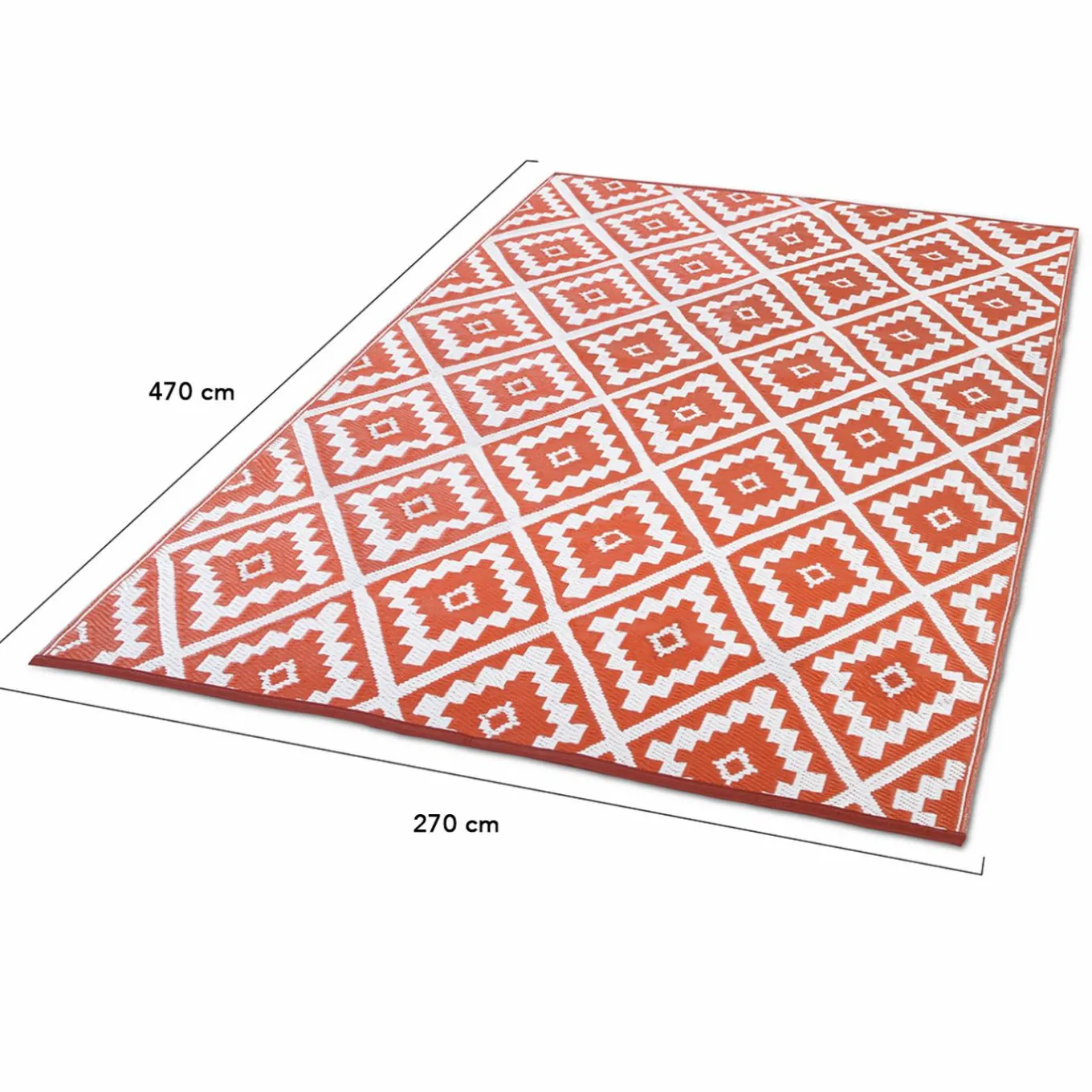 IDMarket Tapis terracota pour extérieur et terrasse* Revêtement Sol Extérieur