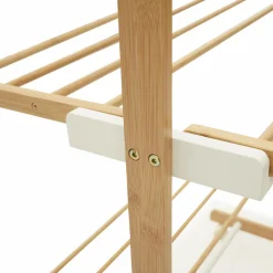 IDMarket Étendoir à linge 3 niveaux en bambou* Séchoirs À Linge