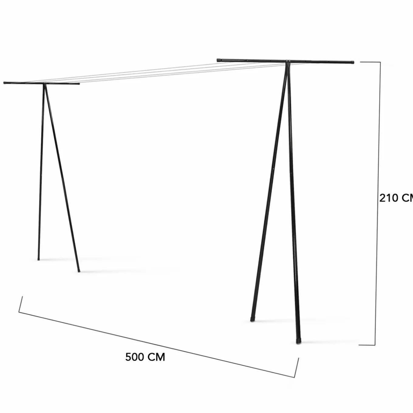 IDMarket Étendoir à linge extérieur en métal 35m de fil* Séchoirs À Linge