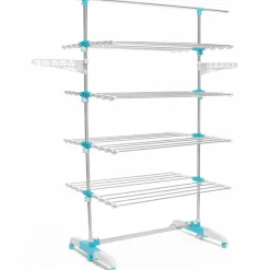 IDMarket Étendoir à linge pliable avec barre télescopique* Séchoirs À Linge