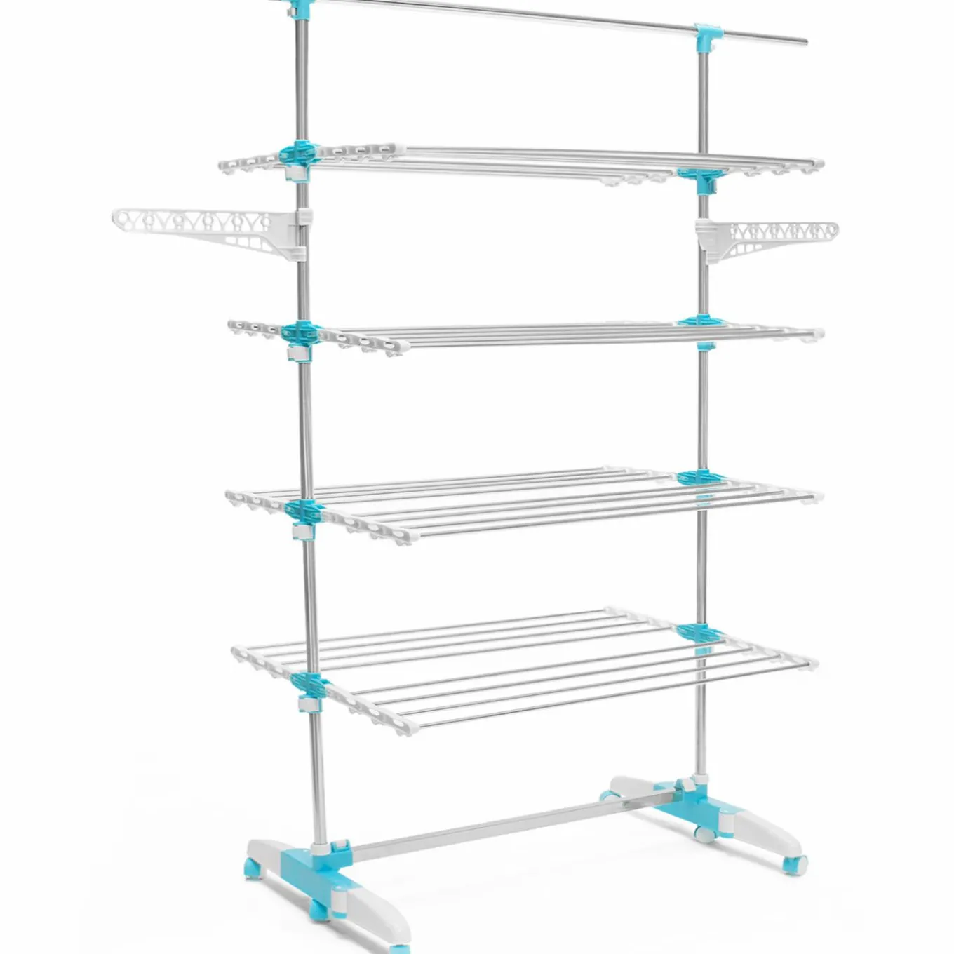 IDMarket Étendoir à linge pliable avec barre télescopique* Séchoirs À Linge