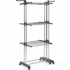 IDMarket Étendoir extensible avec grande capacité et 30 accessoires* Séchoirs À Linge