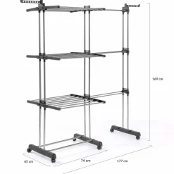 IDMarket Étendoir extensible avec grande capacité et 30 accessoires* Séchoirs À Linge